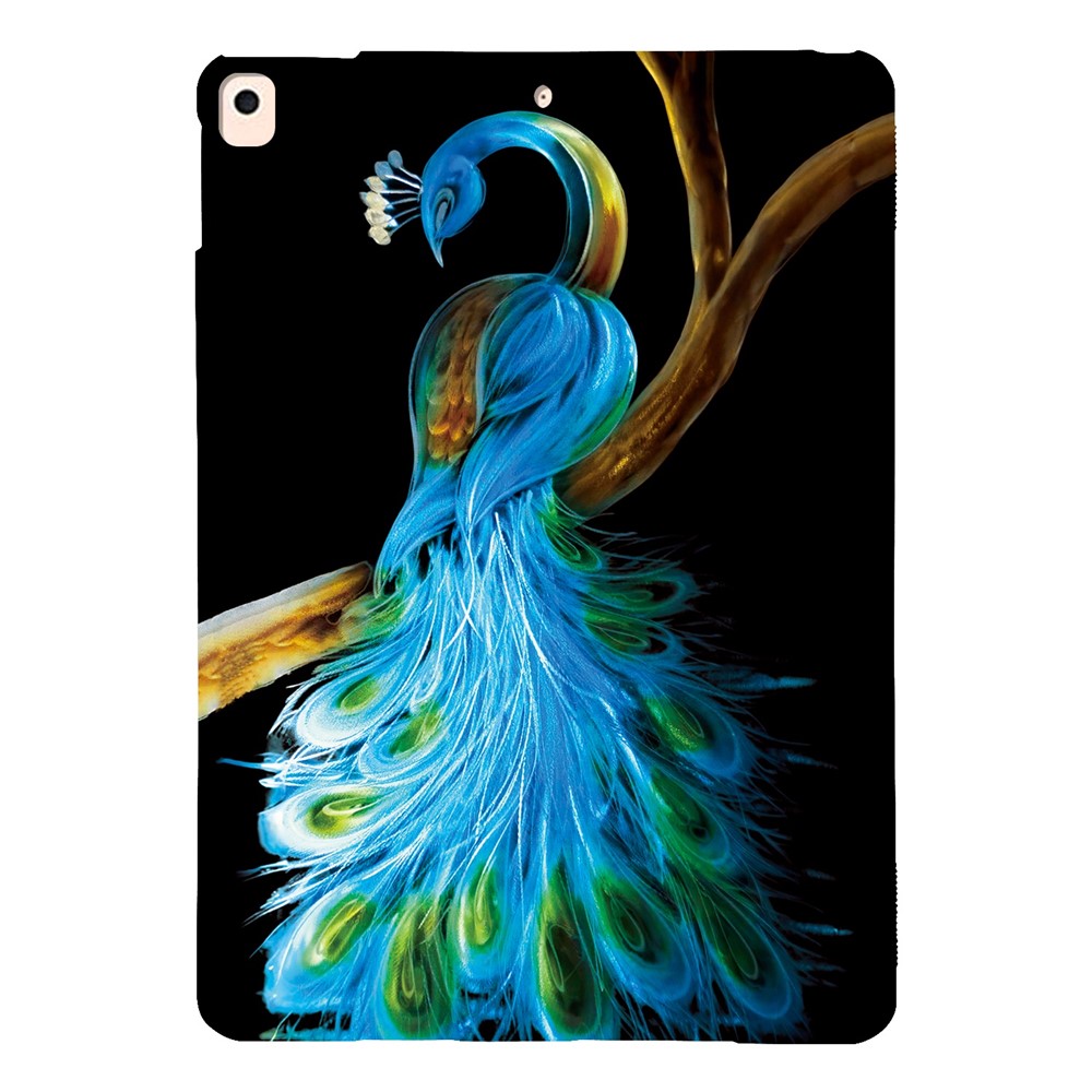 Tablet Case For iPad 10.2 (2021)  /  (2020)  /  (2019)  /  Air 10.5 inch (2019) Pattern Printing Slim Soft TPU Cover - Peacock