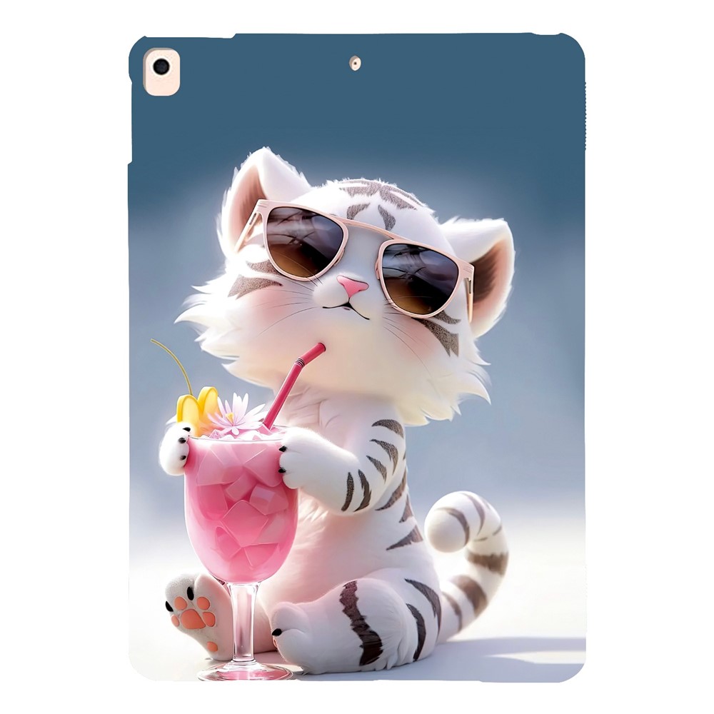 Tablet Case For iPad 10.2 (2021)  /  (2020)  /  (2019)  /  Air 10.5 inch (2019) Pattern Printing Slim Soft TPU Cover - Cartoon Tiger