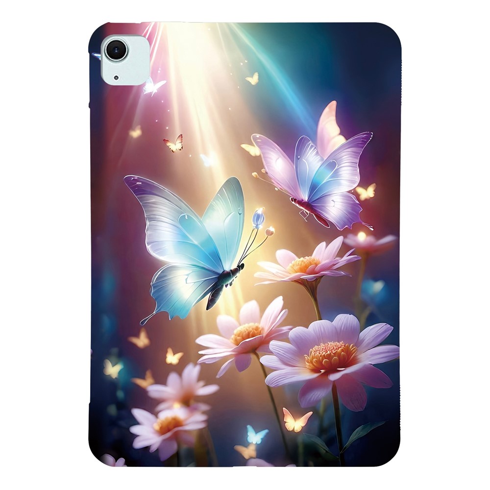 Tablet Case For iPad Air 11 (2025)  /  (2024)  /  Air (2022)  /  (2020) Pattern Printing Slim Soft TPU Cover - Butterfly Floral