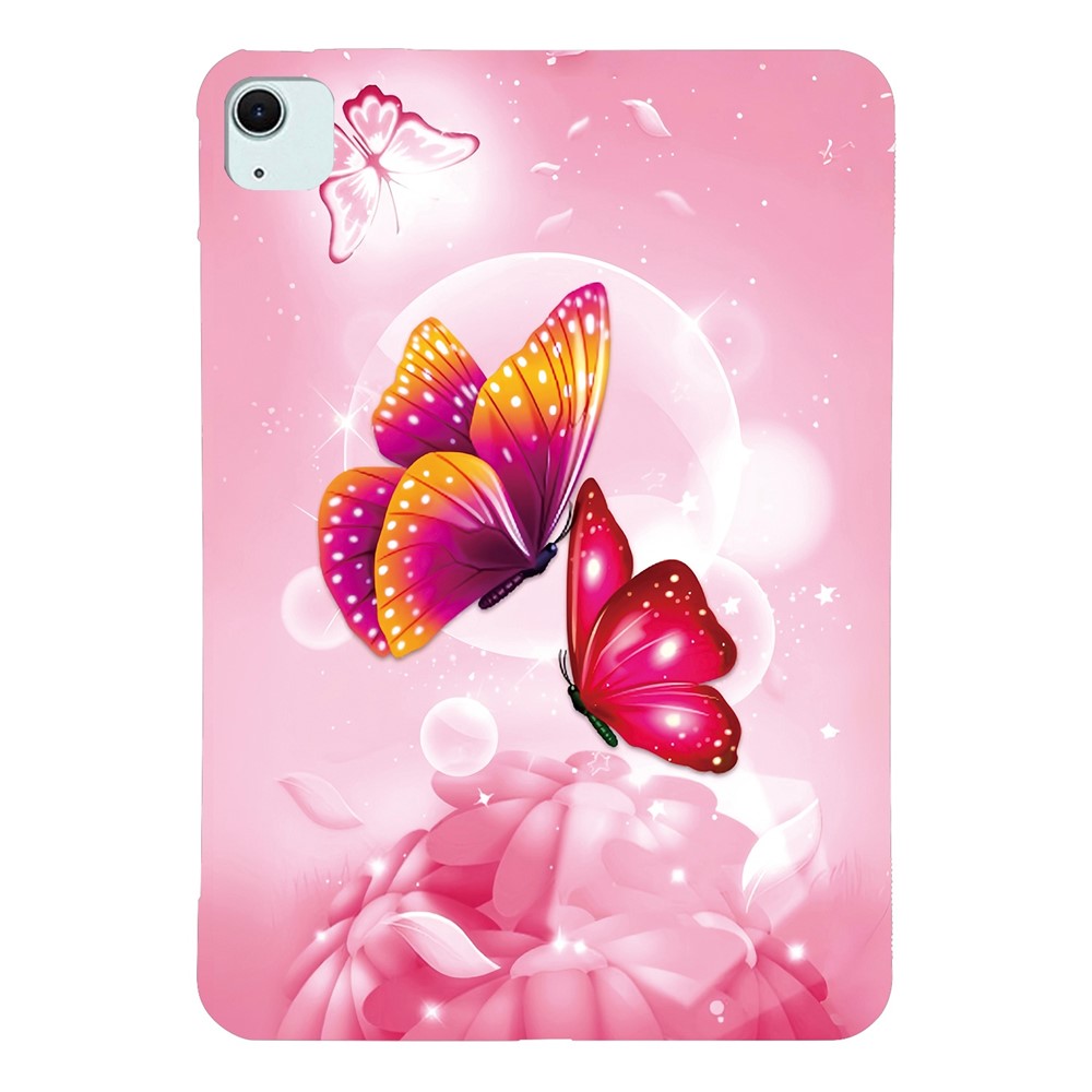 Tablet Case For iPad Air 11 (2025) / (2024) / Air (2022) / (2020) Pattern Printing Slim Soft TPU Cover - Pink Butterfly