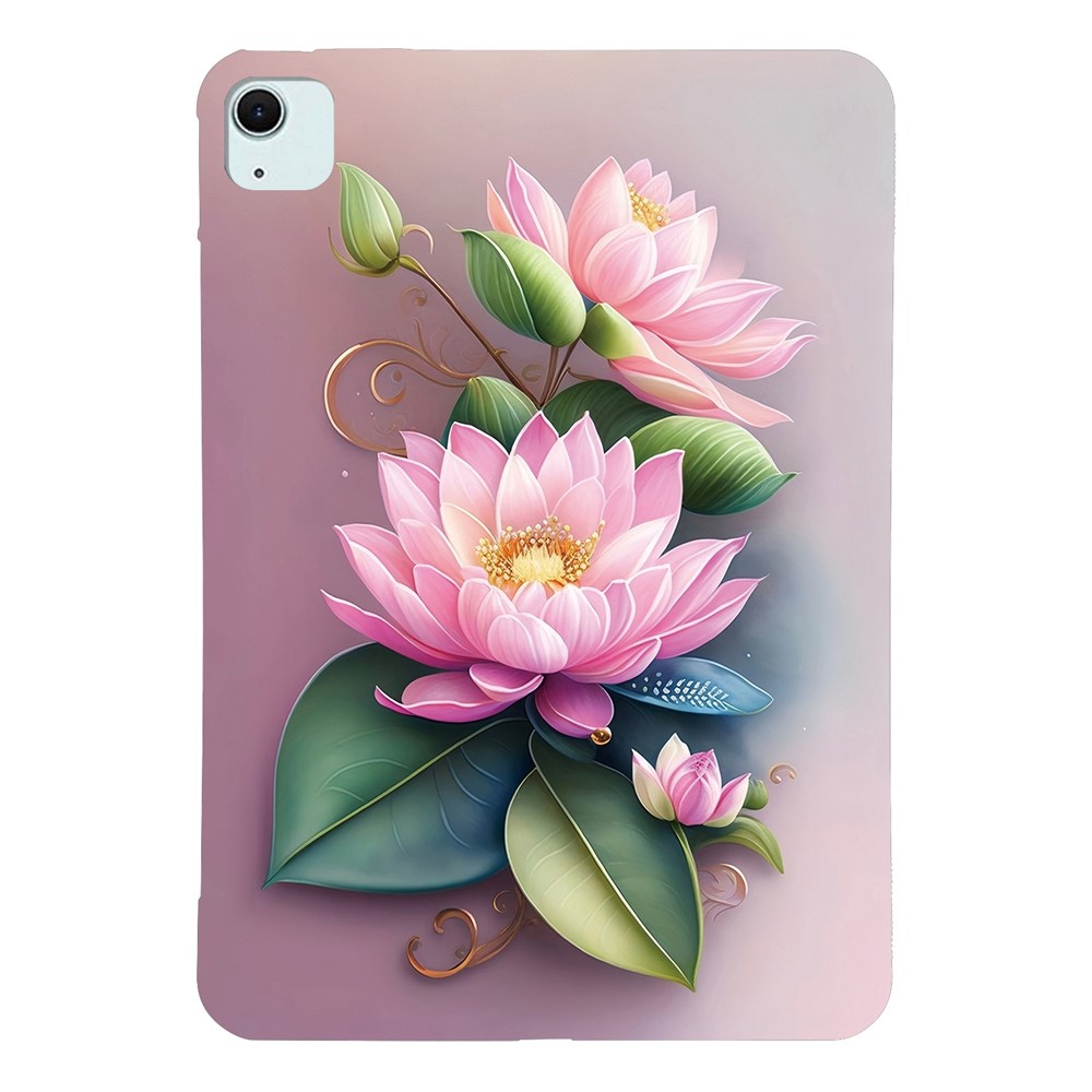Tablet Case For iPad Air 11 (2025) / (2024) / Air (2022) / (2020) Pattern Printing Slim Soft TPU Cover - Lotus