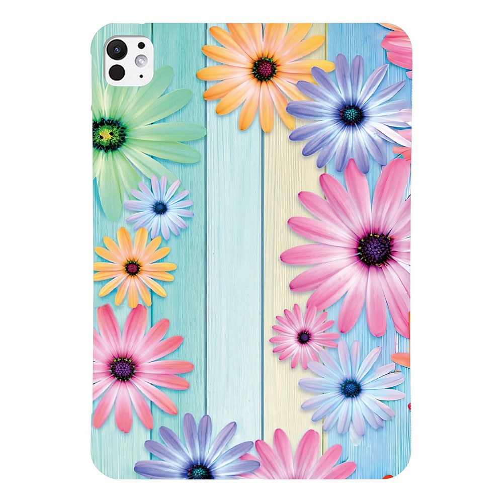 For iPad Pro 11 (2025) / 11 (2024) Case Pattern Printing Slim Soft TPU Tablet Cover - Sunflower