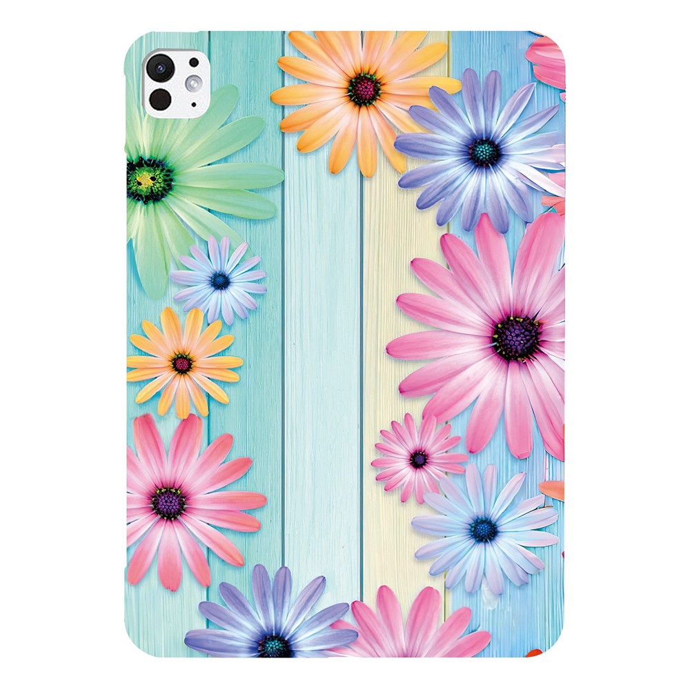 For iPad Pro 13 (2025) / 13 (2024) Case Pattern Printing Slim Soft TPU Tablet Cover - Sunflower