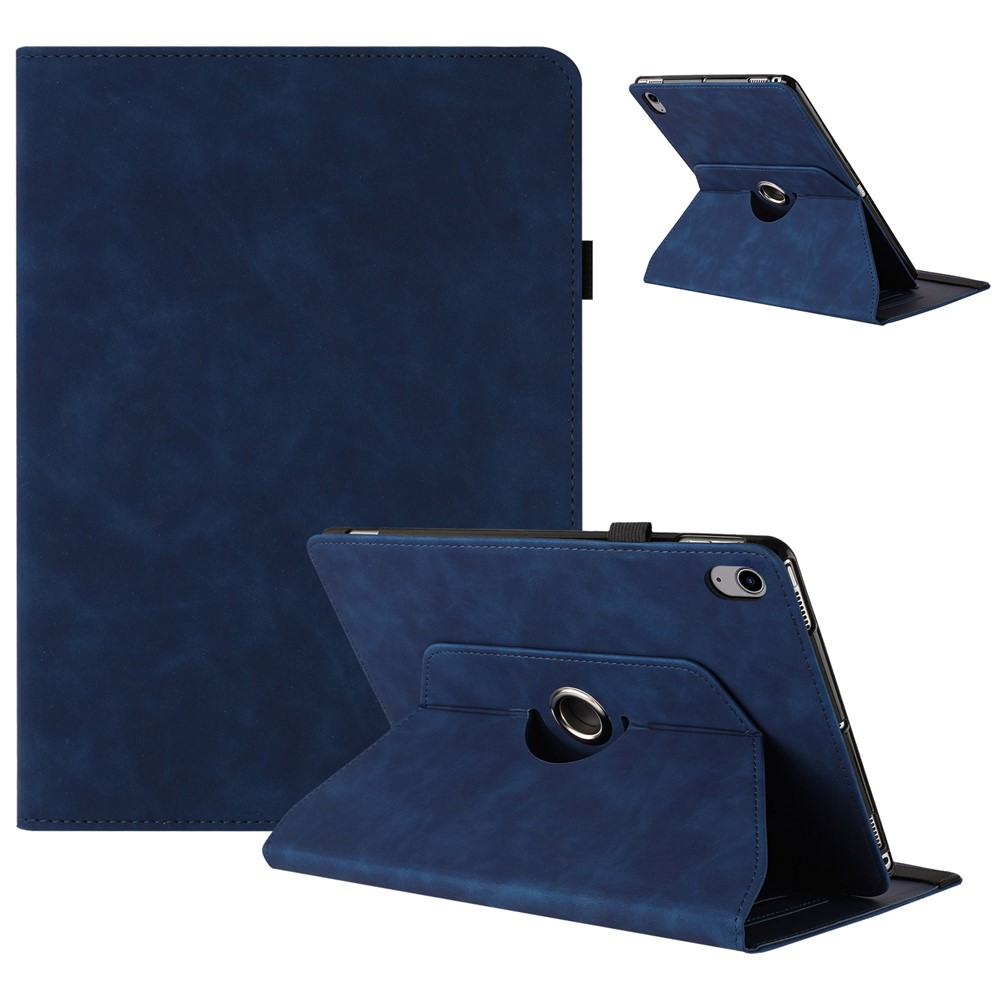 Tablet Case For iPad Air 11 (2025) / (2024) / Air (2022) / (2020) Rotating Stand Solid Color PU Leather Cover - Blue