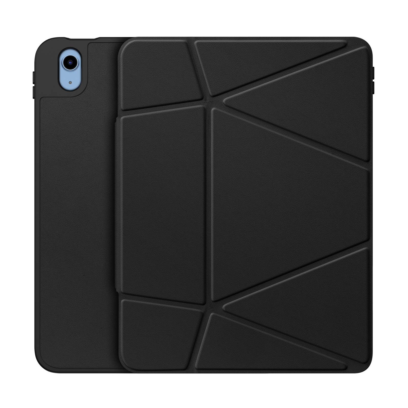 For iPad (2025) / iPad 10.9 (2022) Tablet Case DUX DUCIS Vers Series Multi-function Folding Stand Leather Cover - Black