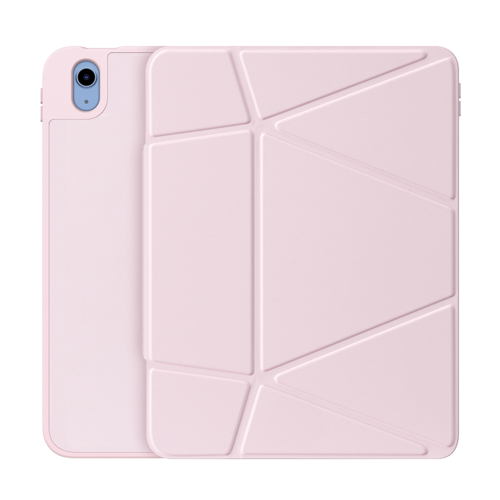 For iPad (2025) / iPad 10.9 (2022) Tablet Case DUX DUCIS Vers Series Multi-function Folding Stand Leather Cover - Pink
