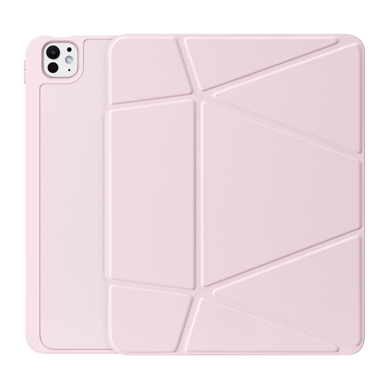 For iPad Pro 13 (2025) / 13 (2024) Tablet Case DUX DUCIS Vers Series Multi-function Folding Stand Leather Cover - Pink