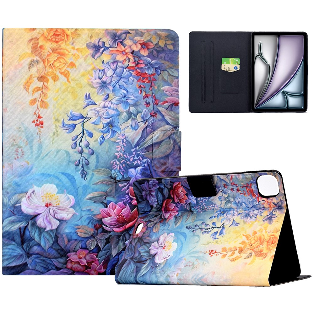 Leather Case for iPad Air 11(2025) / (2024) / iPad Air (2022) / (2020) / iPad Pro 11 (2022) / (2021) / (2020) / (2018) Pattern Paint Cover Auto Sleep / Wake - Blossom