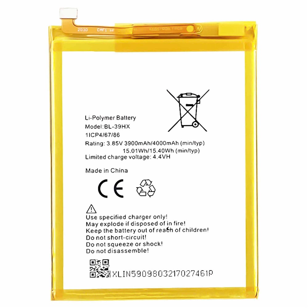 For Infinix Hot 6 3.85V 3900mAh Li-ion Polymer Battery Assembly Part (Encode: BL-39HX) (without Logo)-1