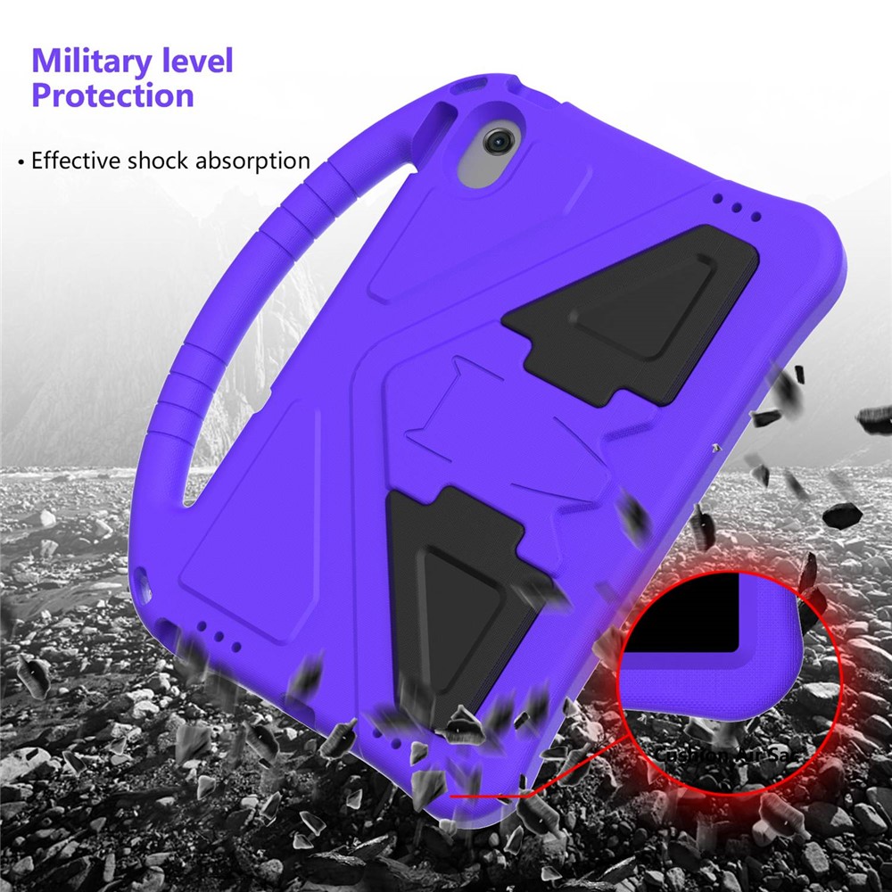 For Lenovo Tab M10 Plus (Gen 3) Anti-scratch EVA Tablet Case with Kickstand Design and Handle - Purple-5