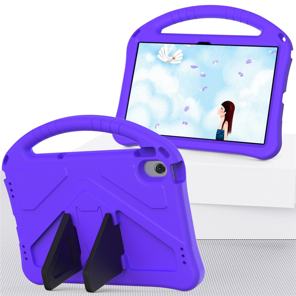 For Lenovo Tab M10 Plus (Gen 3) Anti-scratch EVA Tablet Case with Kickstand Design and Handle - Purple-7