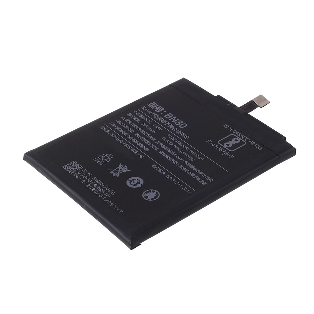 3.84V 3120mAh Battery BN30 for Xiaomi Redmi 4a Large Capacity Battery Cell Phone Replacement Part (Without Logo)-3