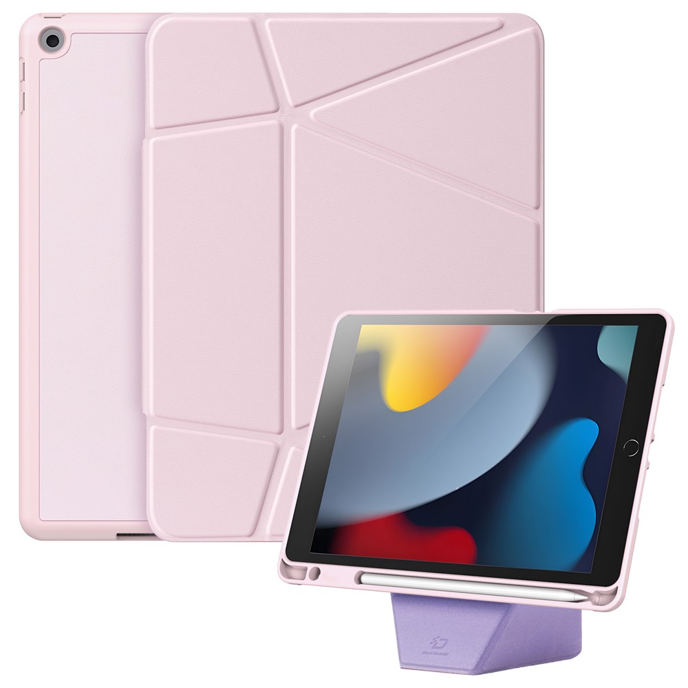 DUX DUCIS Vers Series Tablet Case for iPad 10.2 (2021) / (2020) / (2019) Stand Leather Cover - Pink