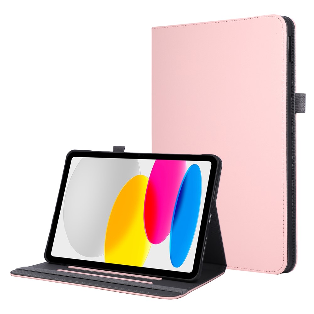 Tablet Case For iPad Air 11 (2025)  /  (2024)  /  Air (2022)  /  (2020)  /  Pro 11 (2022)  /  (2020)  /  (2018) Leather Cover with Handheld Wristband - Pink