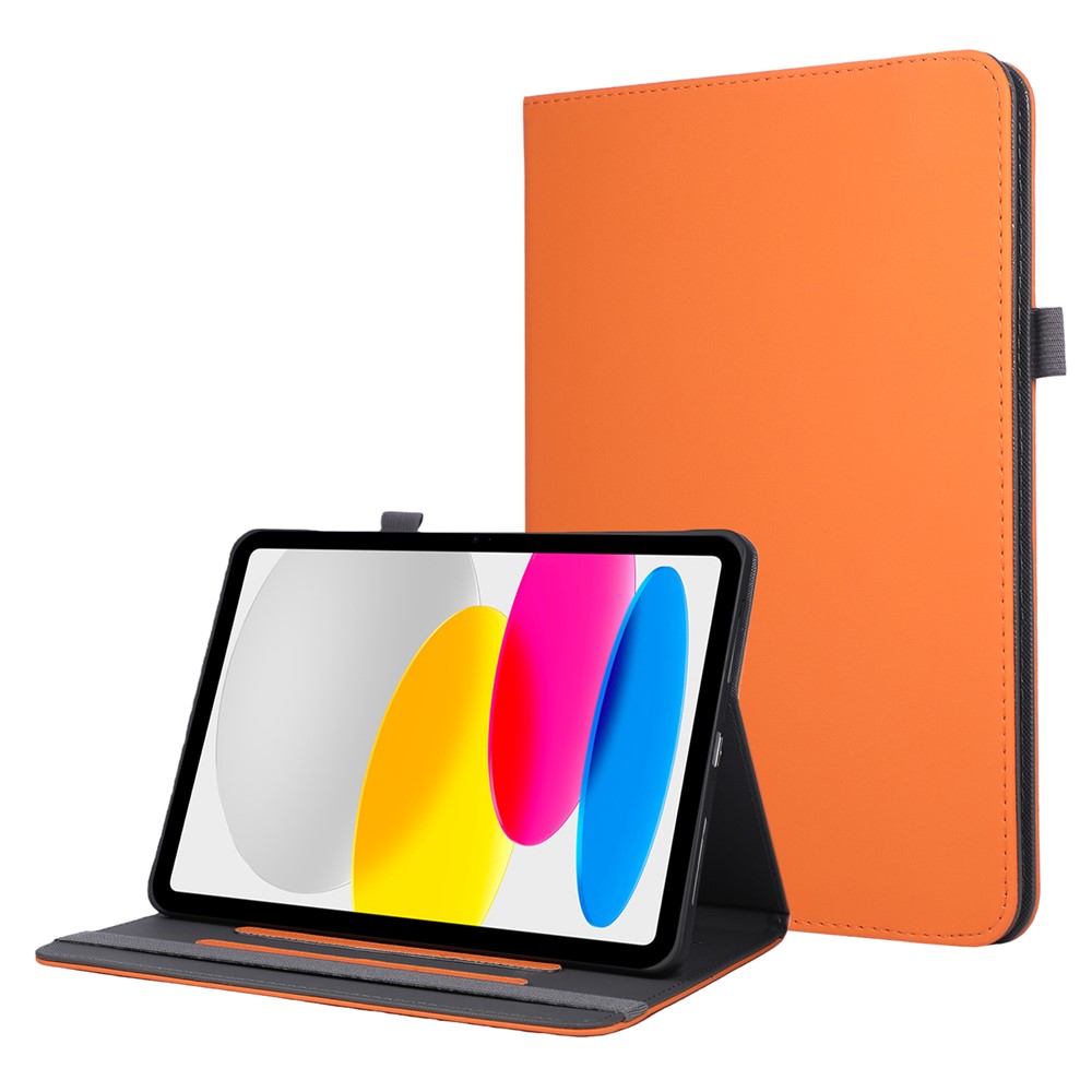 Tablet Case For iPad Air 11 (2025)  /  (2024)  /  Air (2022)  /  (2020)  /  Pro 11 (2022)  /  (2020)  /  (2018) Leather Cover with Handheld Wristband - Orange