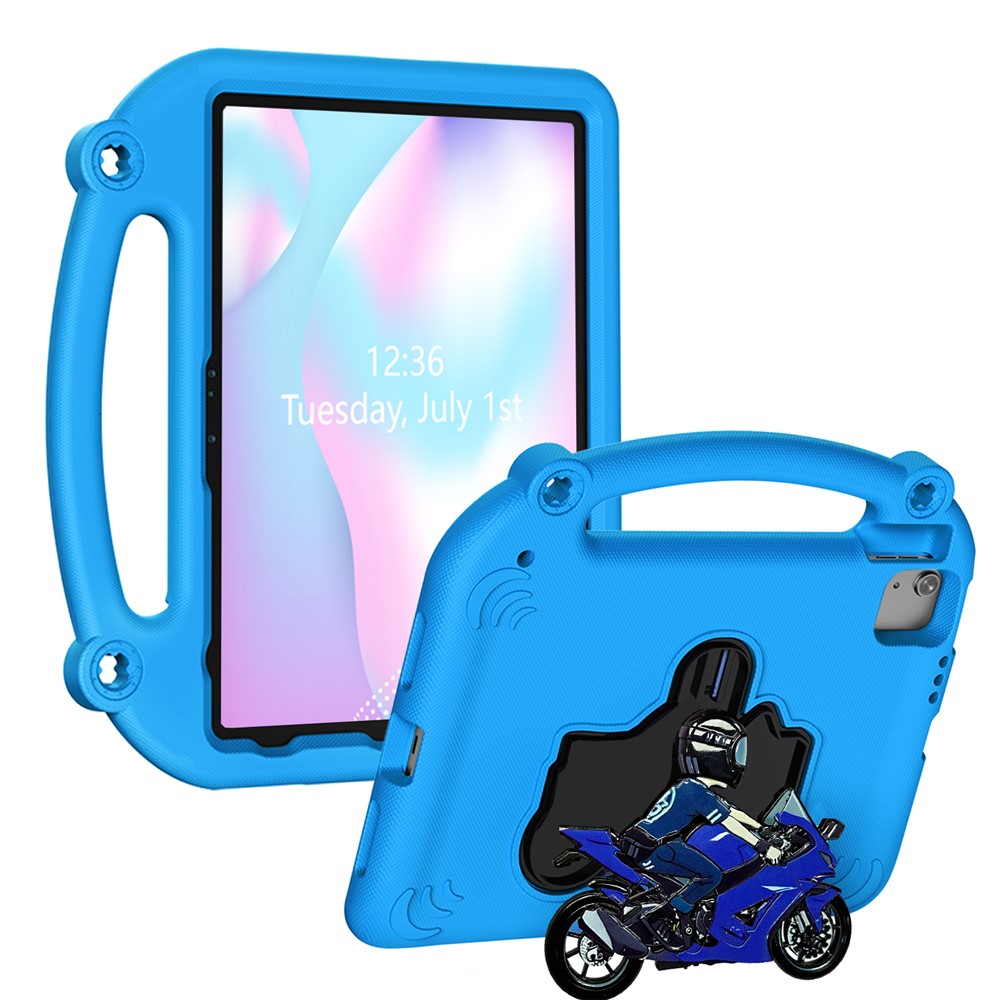 Motorcycle Kickstand EVA Case with Handle For iPad (2025)  /  10.9 (2022)  /  Air 11 (2025)  /  (2024)  /  Air (2022)  /  (2020)  /  Pro 11 (2025)  /  (2024)  /  (2022)  /  (2021)  /  (2020)  /  (2018) - Blue