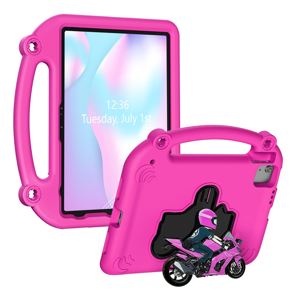 Motorcycle Kickstand EVA Case with Handle For iPad (2025)  /  10.9 (2022)  /  Air 11 (2025)  /  (2024)  /  Air (2022)  /  (2020)  /  Pro 11 (2025)  /  (2024)  /  (2022)  /  (2021)  /  (2020)  /  (2018) - Rose