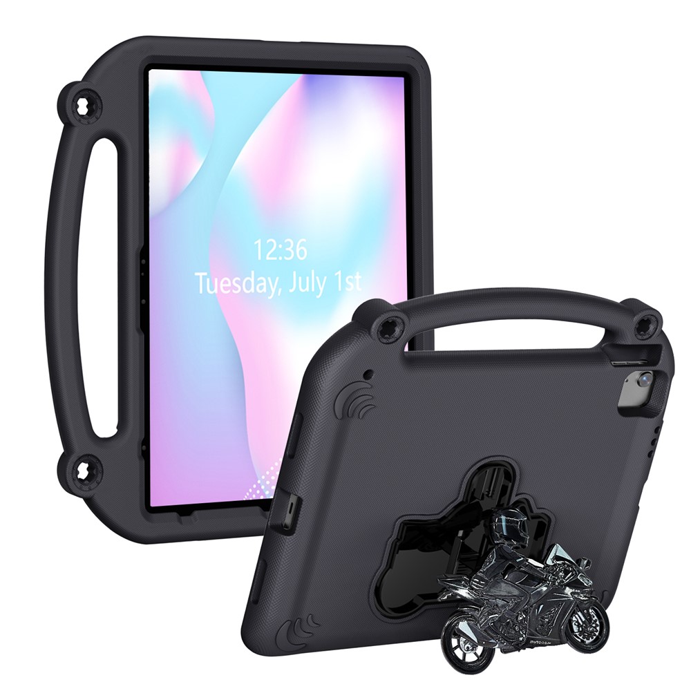 Motorcycle Kickstand EVA Case with Handle For iPad Air 13 (2026) / (2025) / (2024) / Pro 13 (2025) / (2024) / Pro 12.9 (2022) / (2021) / (2020) / (2018) - Black