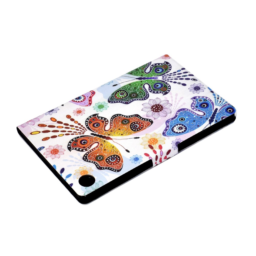 For Samsung Galaxy Tab A8 10.5 (2021) SM-X200 / X205 Anti-drop Magnetic Pattern Printing Cover Folio Flip Auto Wake / Sleep PU Leather Stand Case with Card Slots - Big Butterfly-6