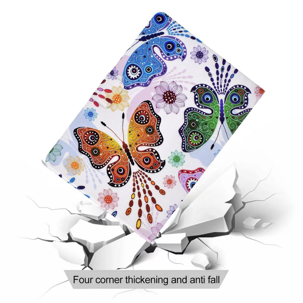 For Samsung Galaxy Tab A8 10.5 (2021) SM-X200 / X205 Anti-drop Magnetic Pattern Printing Cover Folio Flip Auto Wake / Sleep PU Leather Stand Case with Card Slots - Big Butterfly-7