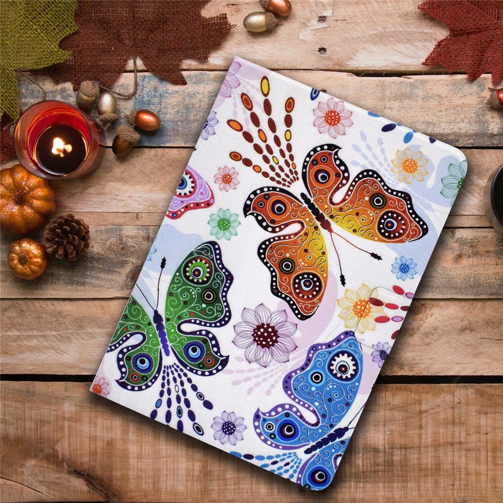 For Samsung Galaxy Tab A8 10.5 (2021) SM-X200 / X205 Anti-drop Magnetic Pattern Printing Cover Folio Flip Auto Wake / Sleep PU Leather Stand Case with Card Slots - Big Butterfly-8
