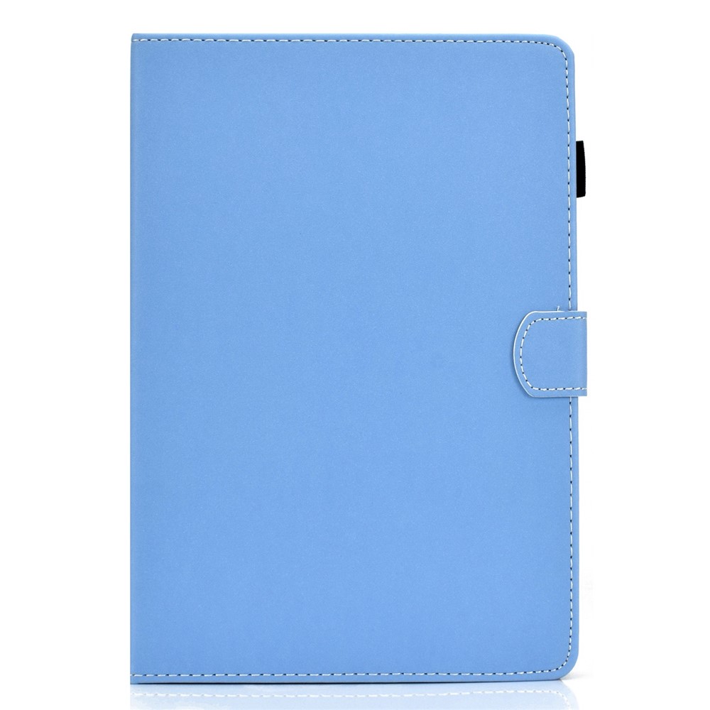 For Samsung Galaxy Tab A8 SM-X205 / SM-X200 Solid Color Anti-fall Tablet Case Anti-wear Protective Shell with Stand - Blue-10