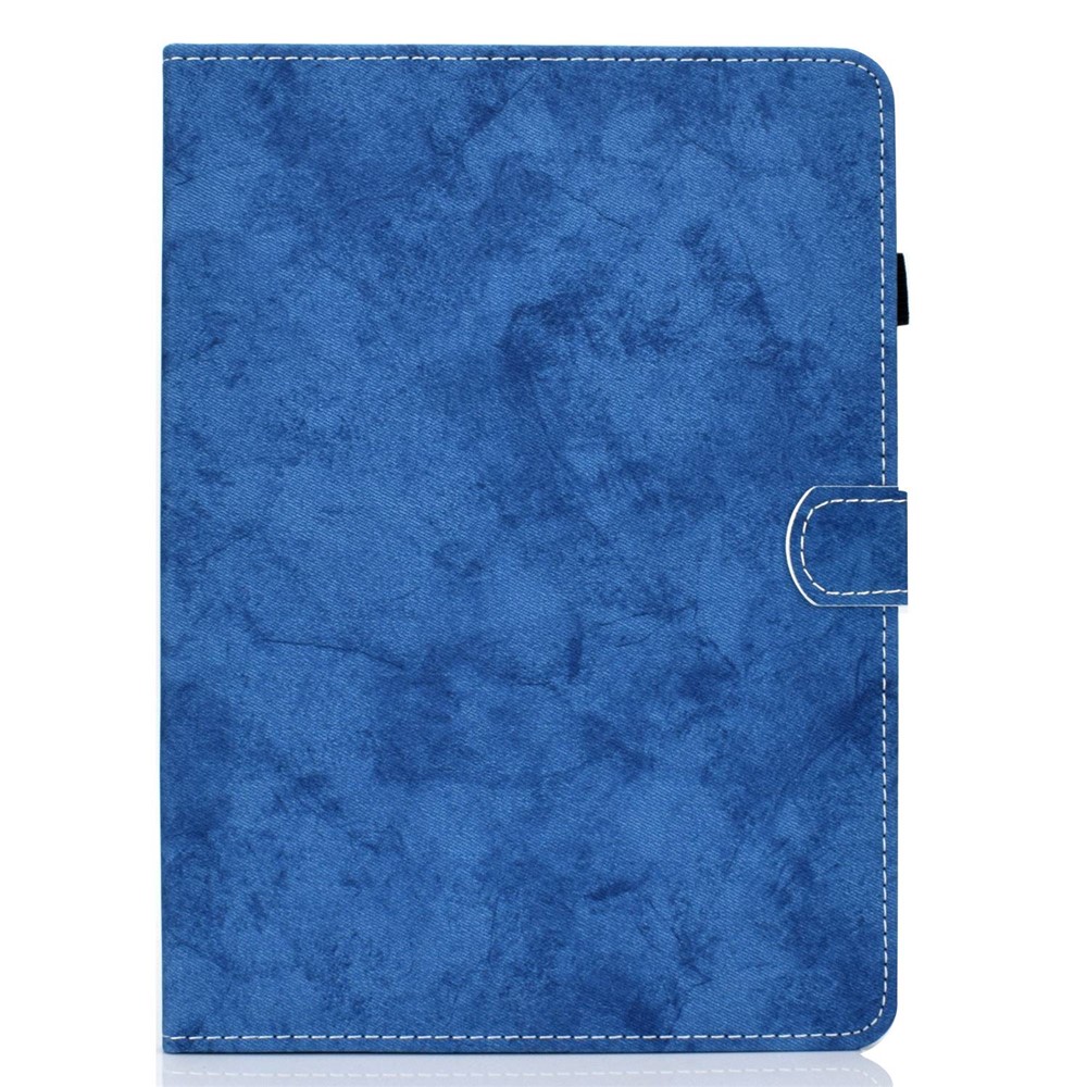 For Samsung Galaxy Tab A8 10.5 (2021) SM-X205 / SM-X200 Tablet Case Cloth Texture Solid Color Anti-fall Anti-scratch Protective Cover with Stand - Blue-7
