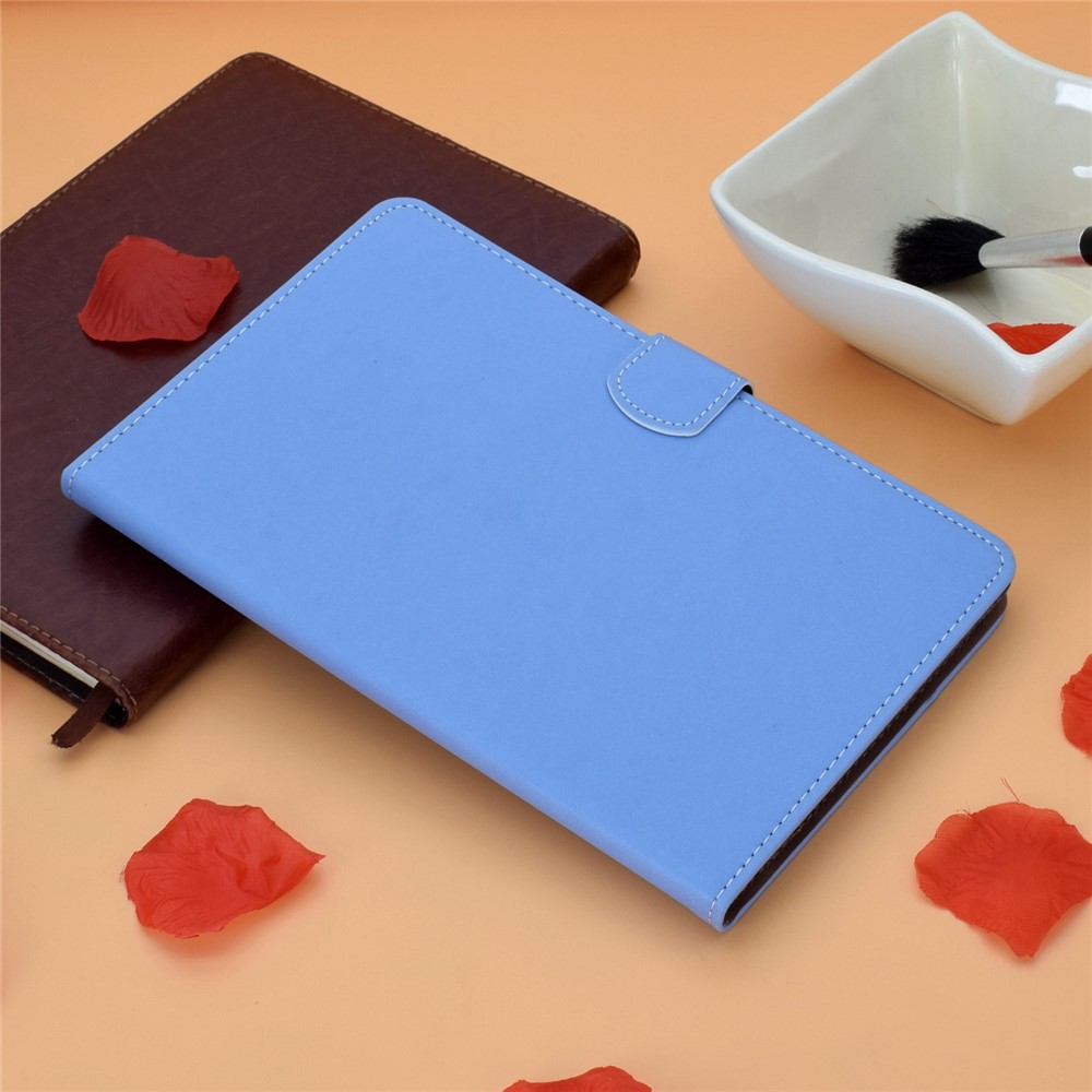 For Samsung Galaxy Tab S7 SM-T870 / T875 / S8 SM-X700 / X706 Anti-scratch Solid Color Tablet Case Anti-shock Protective Cover with Stand - Blue-7
