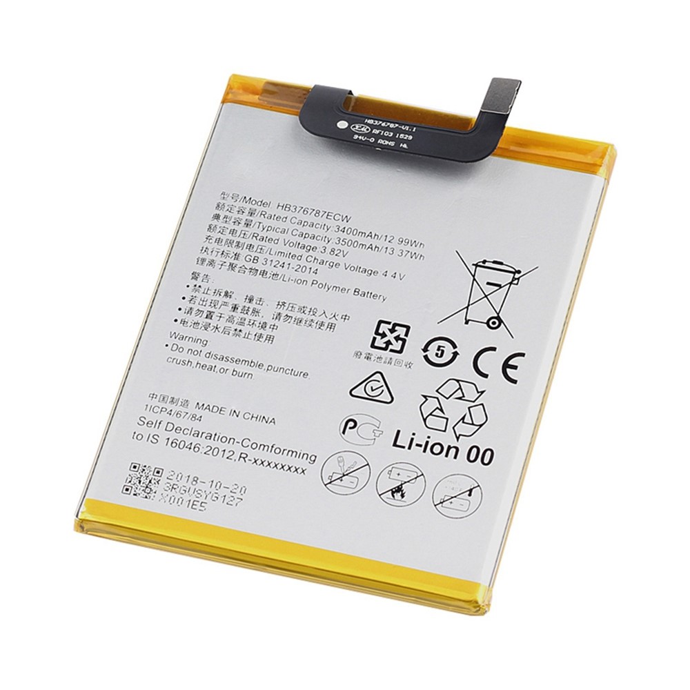 For Huawei Honor V8 3.82V 3400mAh Li-ion Polymer Battery Assembly Part (Encode: HB376787ECW) (without Logo)-2