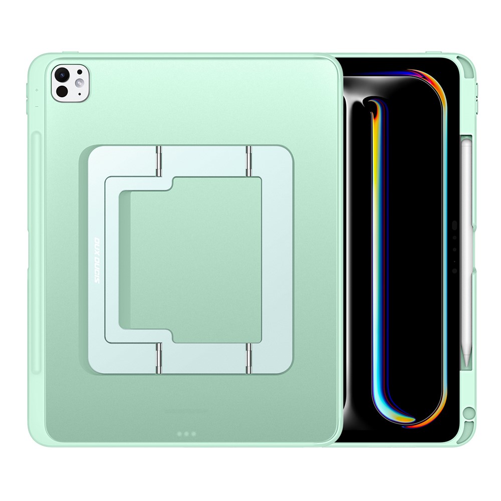 DUX DUCIS Axis Series For iPad Pro 13 (2025) / (2024) Tablet Case with Kickstand PC + TPU Shockproof Protective Cover - Cyan