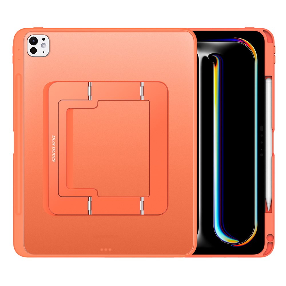 DUX DUCIS Axis Series For iPad Pro 13 (2025) / (2024) Tablet Case with Kickstand PC + TPU Shockproof Protective Cover - Orange