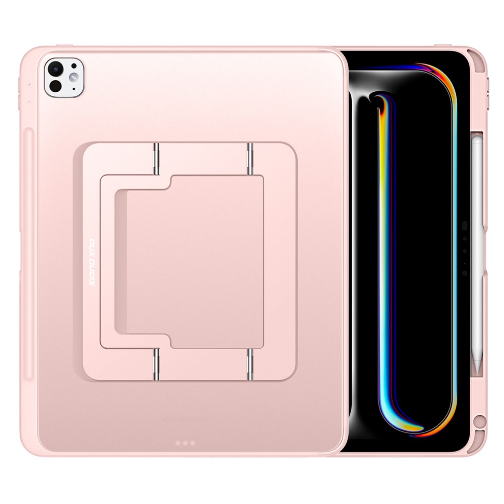 DUX DUCIS Axis Series For iPad Pro 13 (2025) / (2024) Tablet Case with Kickstand PC + TPU Shockproof Protective Cover - Pink