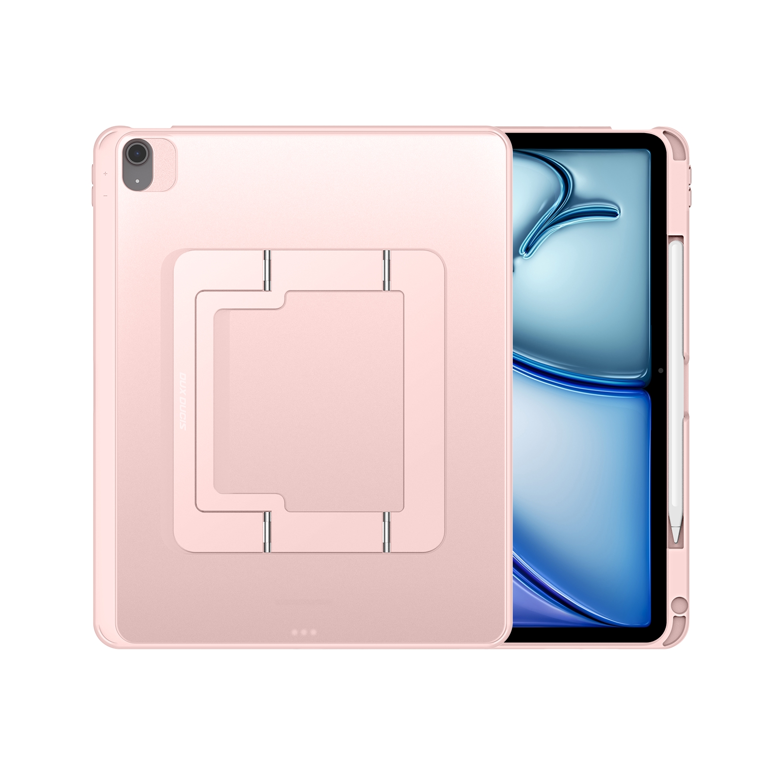 DUX DUCIS for iPad Air 13 (2025) / iPad Air 13 (2026) / iPad Air 13 (2024) Tablet Case Axis Series Tablet Case with Kickstand PC + TPU Shockproof Protective Cover - Pink