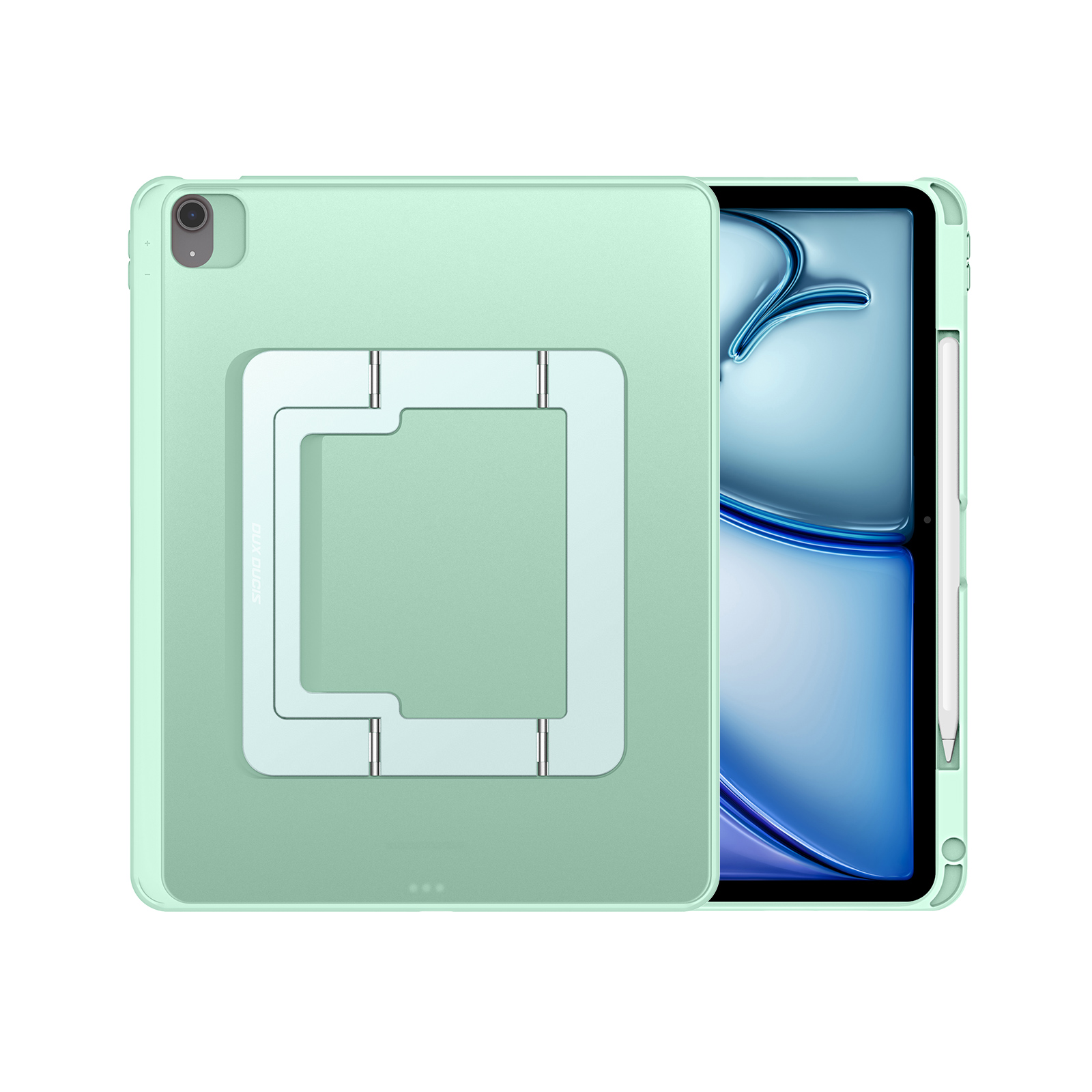 DUX DUCIS for iPad Air 13 (2025) / iPad Air 13 (2026) / iPad Air 13 (2024) Tablet Case Axis Series Tablet Case with Kickstand PC + TPU Shockproof Protective Cover - Green