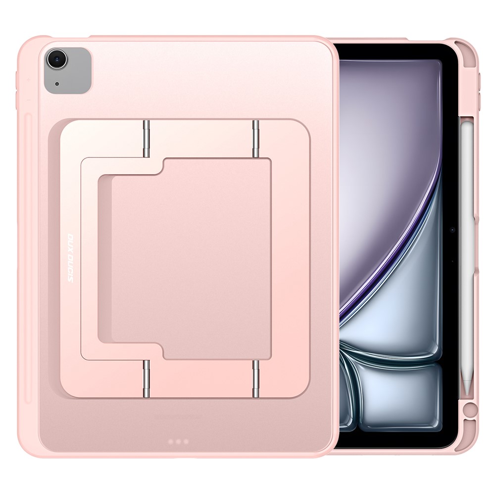 DUX DUCIS Axis Series Tablet Case for iPad Air 11 (2026) / (2025) / (2024) / Air (2022) / 2020) / iPad Pro 11 (2022) / (2021) / (2020) Kickstand PC + TPU Cover - Black - Pink