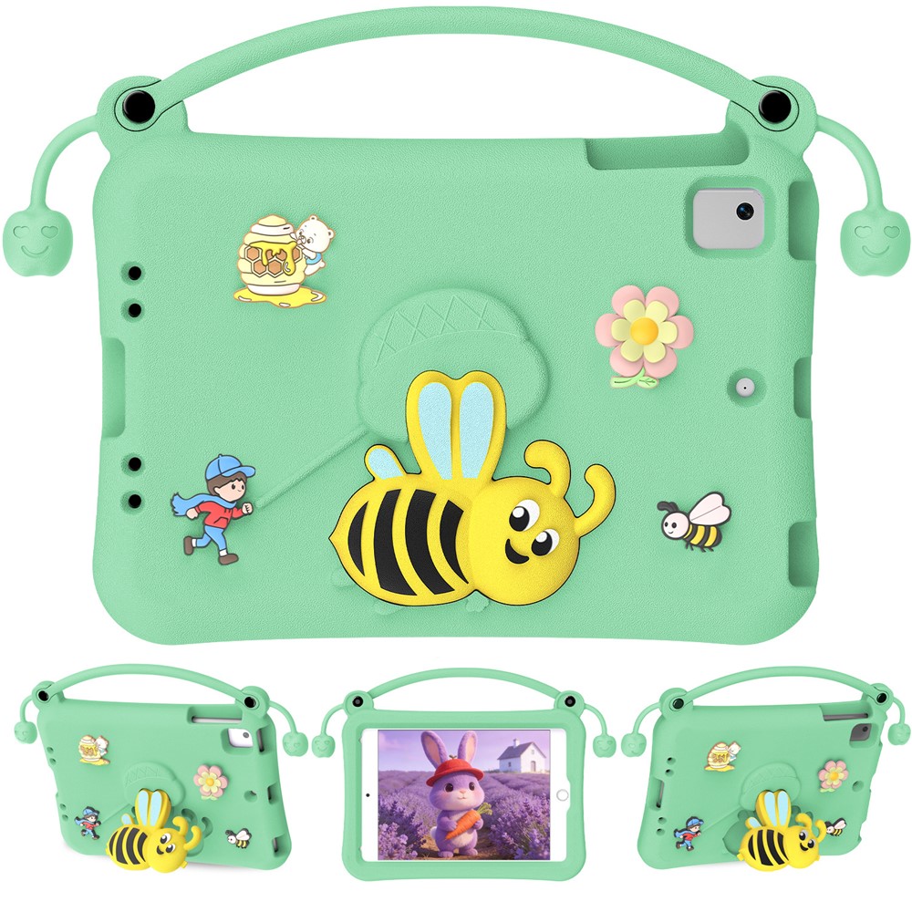 EVA Case For iPad mini (2019) 7.9 inch  /  mini 4  /  mini 3  /  Mini 2  /  Mini Bee Style Kickstand Tablet Cover with Carry Handle - Light Cyan