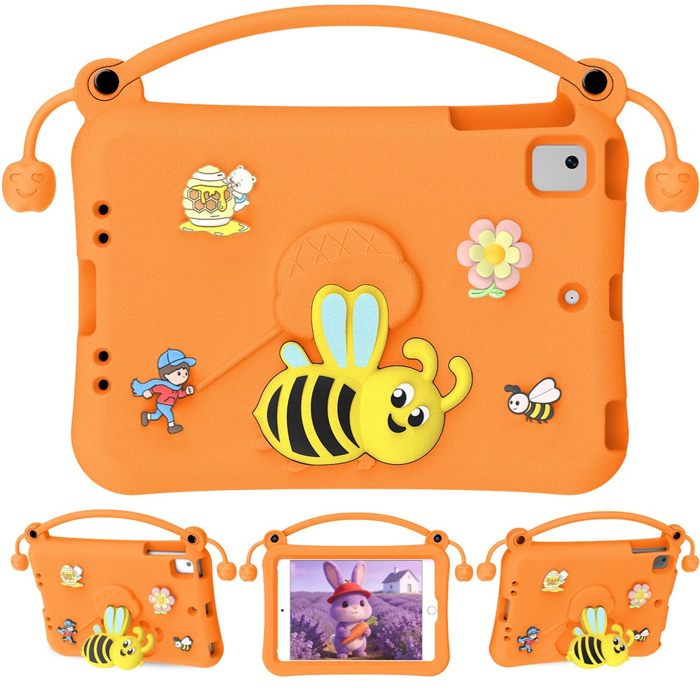 EVA Case For iPad mini (2019) 7.9 inch / mini 4 / mini 3 / Mini 2 / Mini Bee Style Kickstand Tablet Cover with Carry Handle - Orange