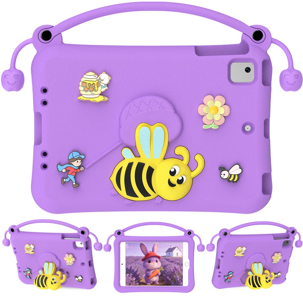 EVA Case For iPad mini (2019) 7.9 inch / mini 4 / mini 3 / Mini 2 / Mini Bee Style Kickstand Tablet Cover with Carry Handle - Purple
