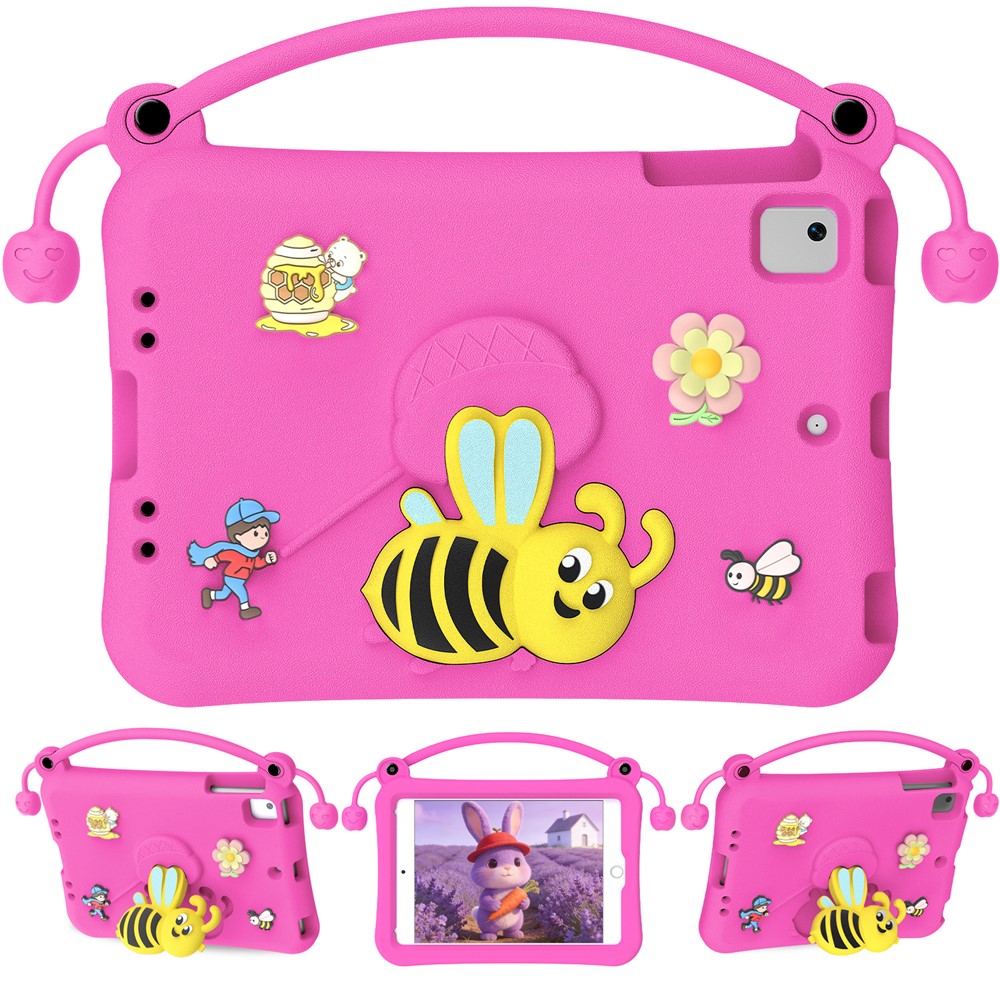 EVA Case For iPad mini (2019) 7.9 inch  /  mini 4  /  mini 3  /  Mini 2  /  Mini Bee Style Kickstand Tablet Cover with Carry Handle - Rose
