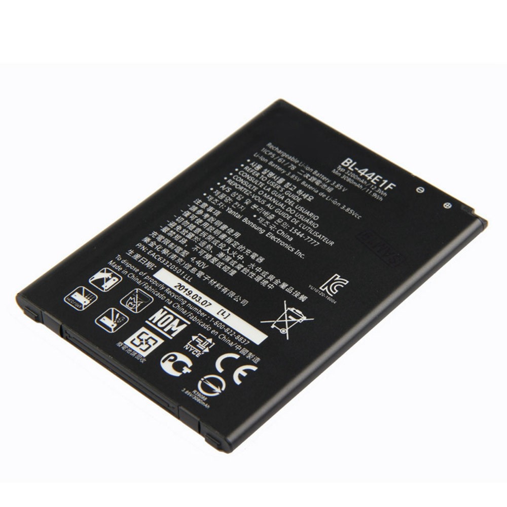 Para LG V20 3.85V 3080mah Recargable Del Polimer Del Polimer de Lie Del Lie Parte (encoded: BL-44E1F) (sin Logotipo)