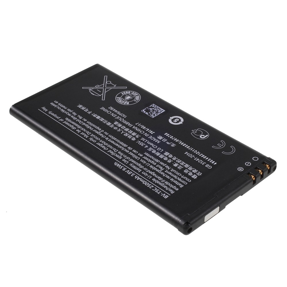 For Microsoft Lumia 640 Dual SIM 3.85V 2500mAh Rechargeable Li-ion Polymer Battery Replacement Part (Encode: BV-T5C) (without Logo)-3