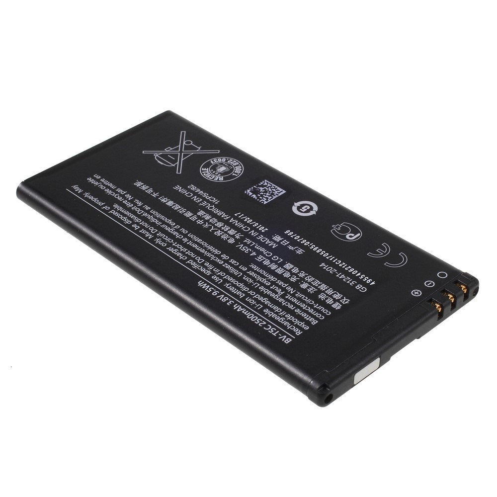 Pour Microsoft Lumia 640 Dual Sim 3.85V 2500mAh Pièce de Remplacement de Batterie en Polymère Li-ion Rechargeable (Encode: BV-T5C) (sans Logo)