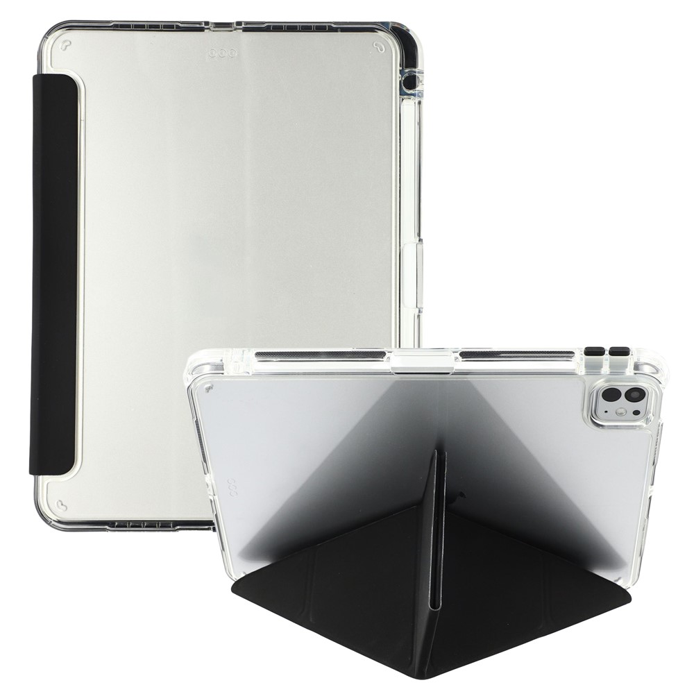 MUTURAL Crystal Shield Case for iPad Air 11 (2026) / (2025) / (2024) / Pro 11 (2022) / (2021) / (2020) / Air (2022) / (2020) Trifold Stand Tablet Cover - Black