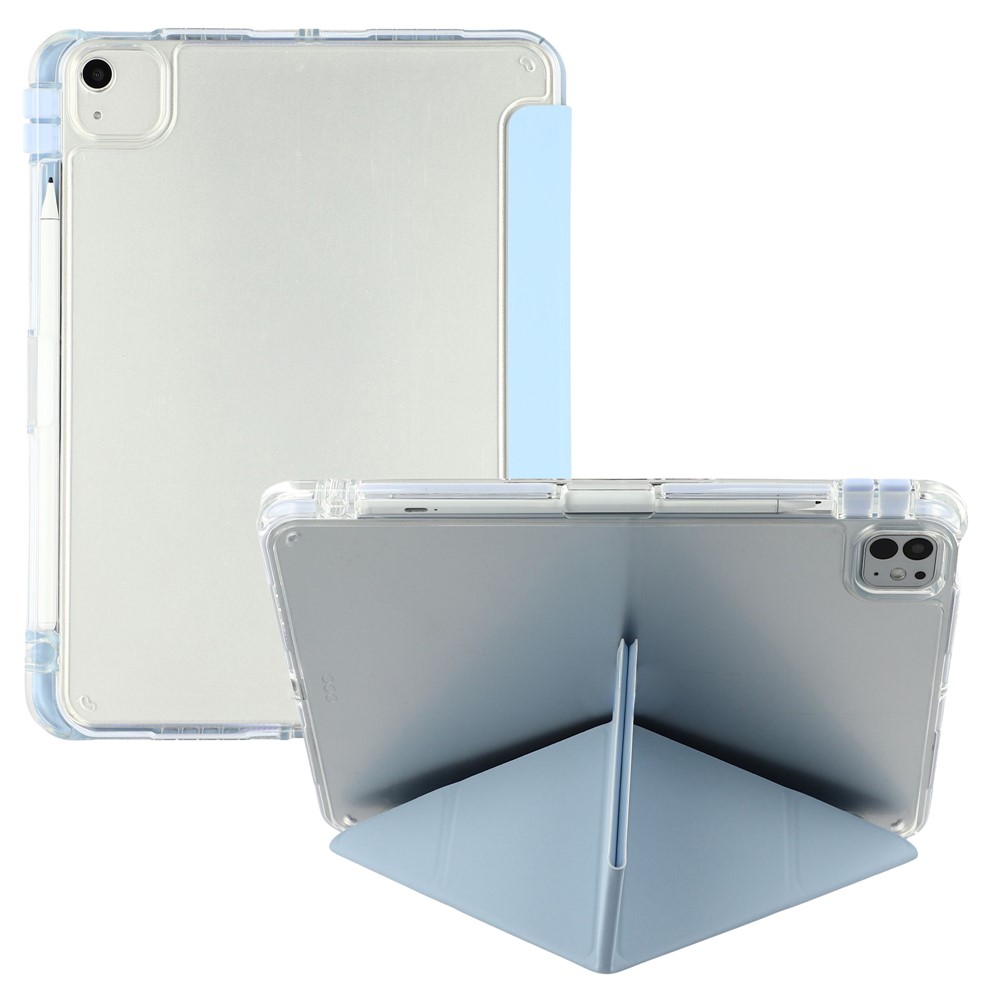 MUTURAL Crystal Shield Case for iPad Pro 13 (2025)  /  (2024) Trifold Stand Tablet Cover - Sky Blue