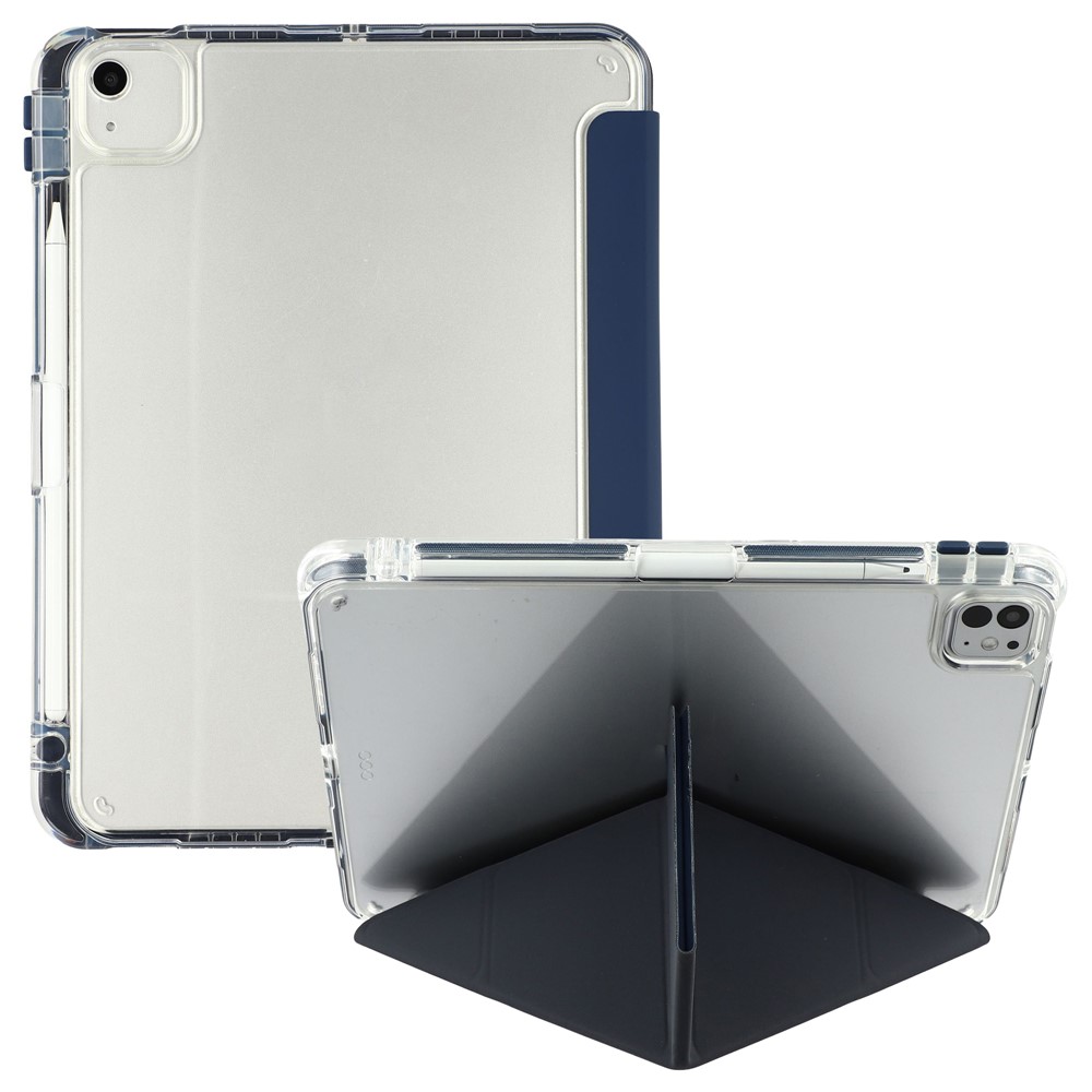 MUTURAL Crystal Shield Case for iPad Pro 13 (2025)  /  (2024) Trifold Stand Tablet Cover - Dark Blue