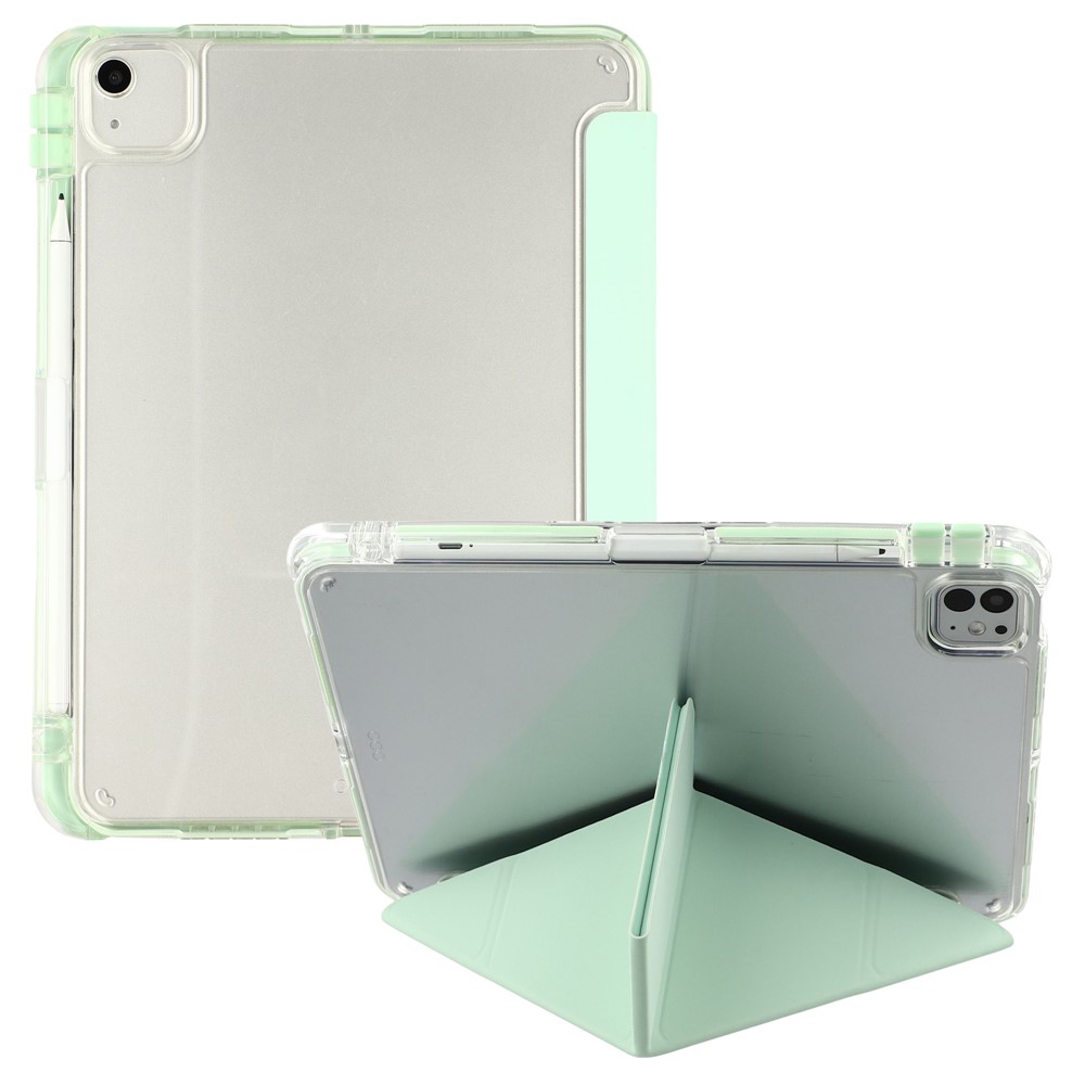 MUTURAL Crystal Shield Case for  iPad Air 13 (2026)  /  (2025)  /  (2024)  /  iPad Pro 12.9 (2022)  /  (2021)  /  (2020) Trifold Stand Tablet Cover - Green