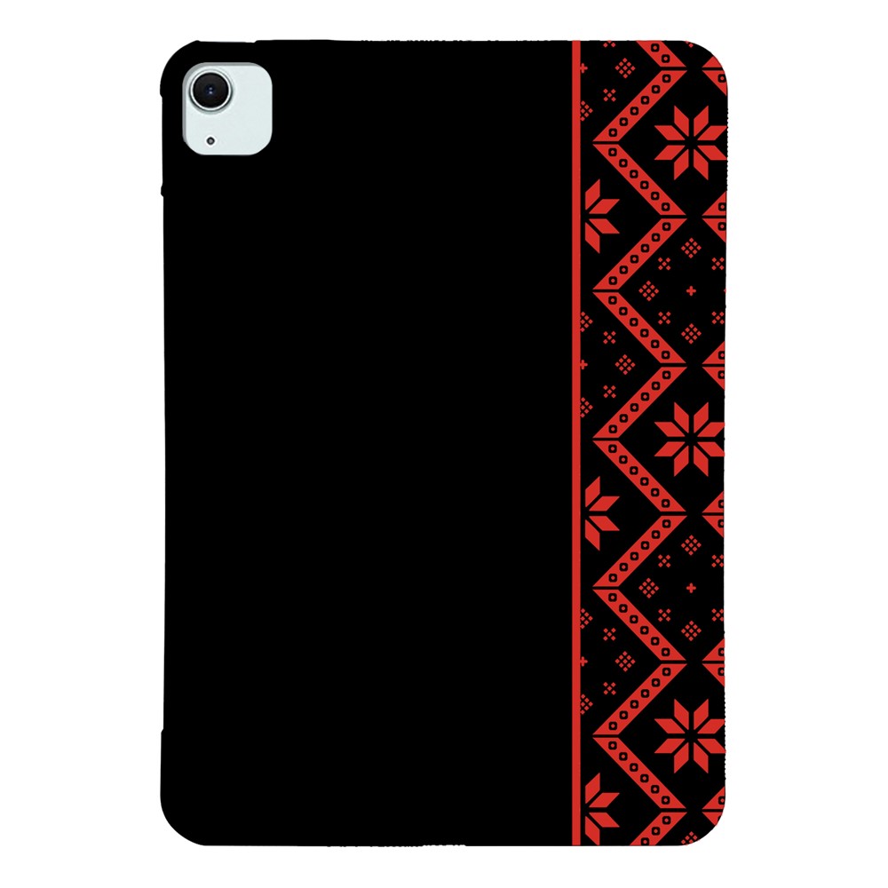 Tablet Case for iPad Air 13 (2026) / (2025) / (2024) / iPad Pro 12.9 (2022) / (2021) / (2020) / (2018) Pattern Printing Soft TPU Cover - Red Ethnic Pattern