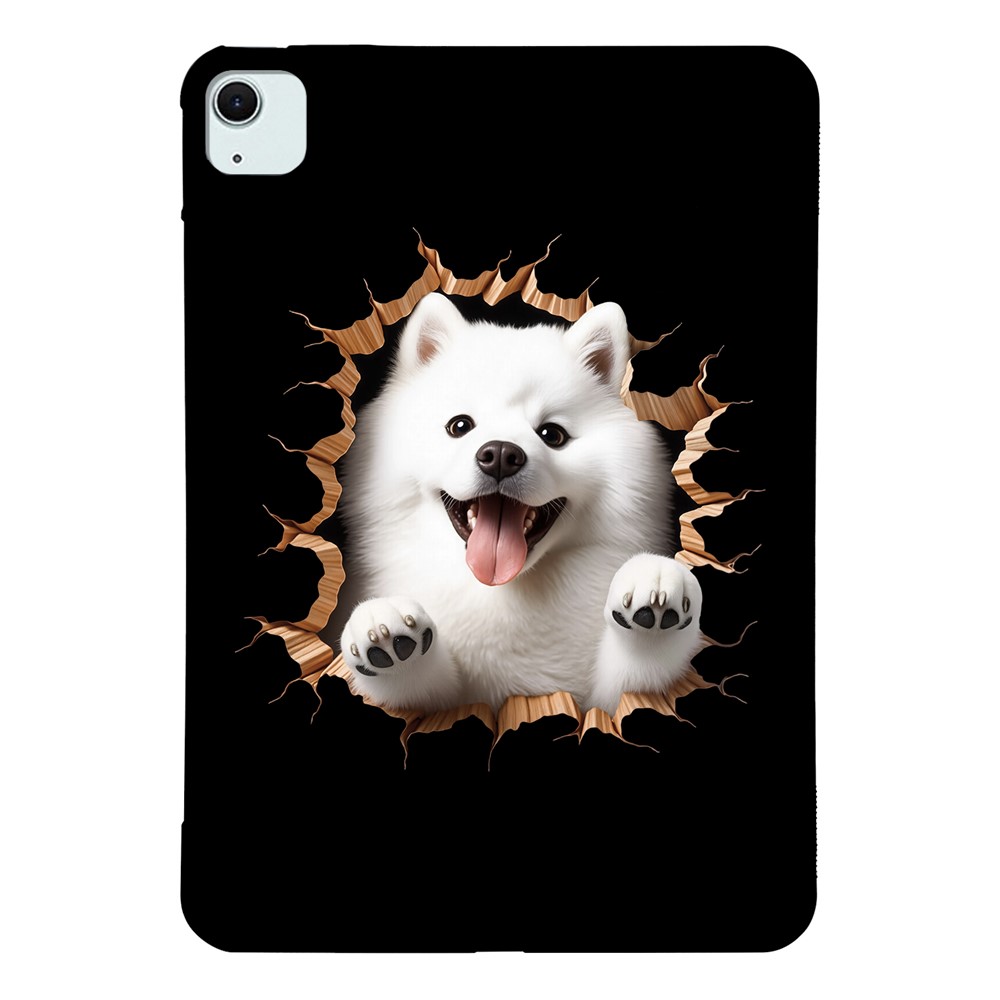 Tablet Case for iPad Air 13 (2026) / (2025) / (2024) / iPad Pro 12.9 (2022) / (2021) / (2020) / (2018) Pattern Printing Soft TPU Cover - Samoyed