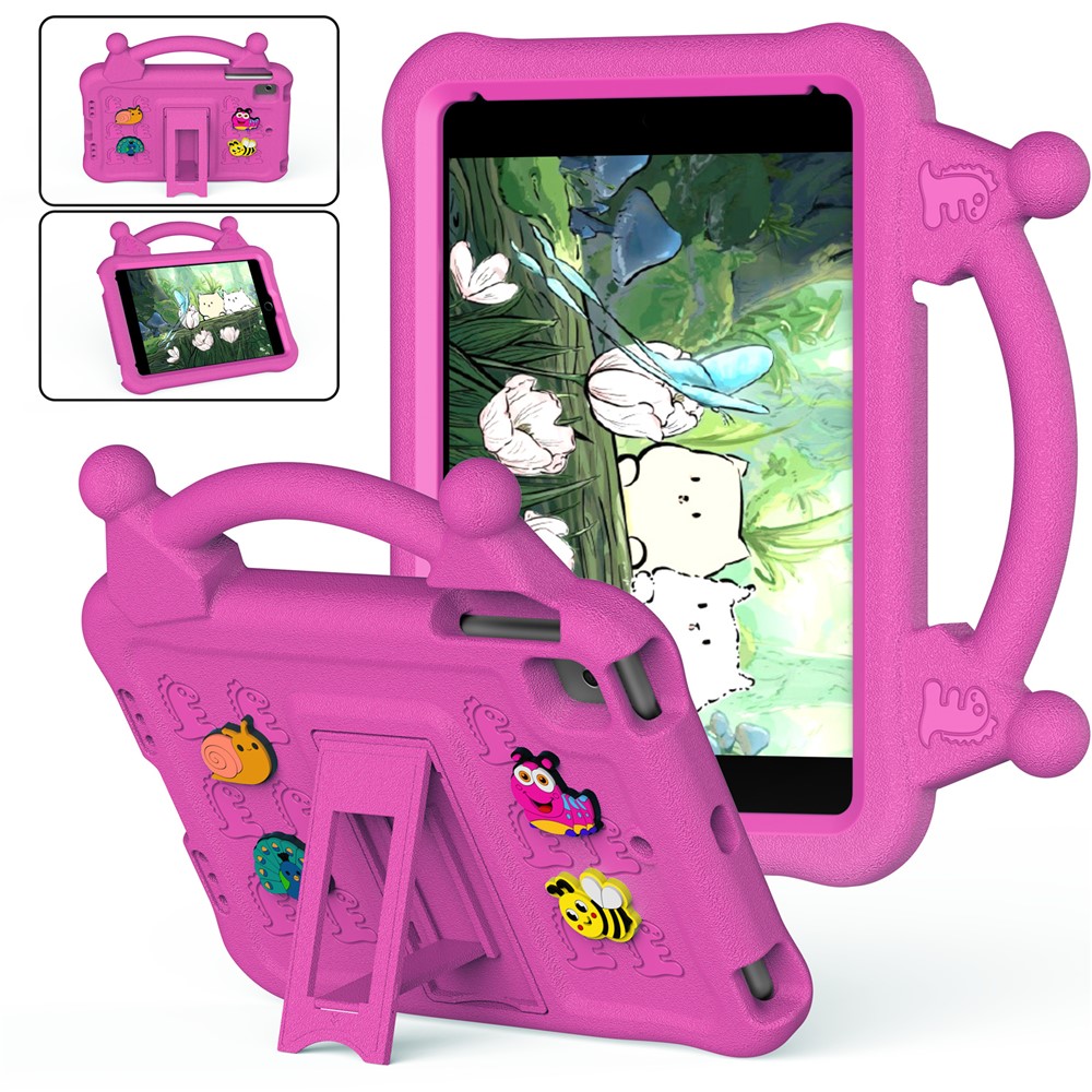 Cartoon EVA Tablet Case for iPad mini (2019) 7.9 inch / mini 4 / mini 3 / Mini 2 / Mini , Kickstand Kid-Friendly Shockproof Cover - Rose