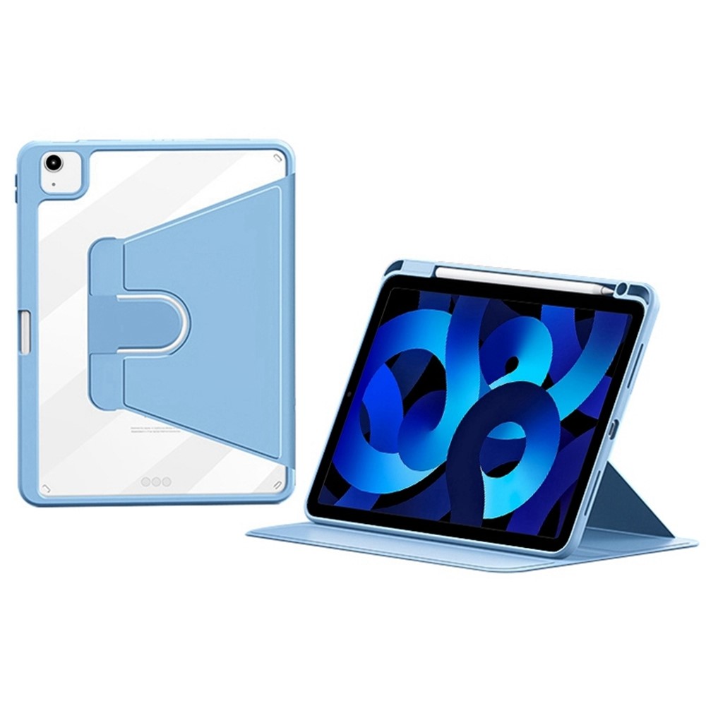 ZGA Protective Case for iPad Air 11 (2026) / (2025) / (2024) / Air (2022) / (2020) / iPad Pro 11 (2022) / (2021) / (2020) / (2018) , Leather + PC + TPU Rotating Stand Tablet Cover Built-In Pen Slot - Sky Blue